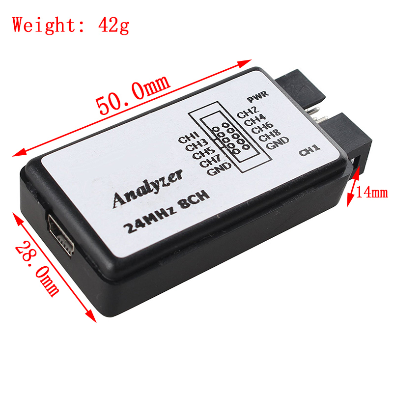 USB Logic Analyzer 24MHz 8 Cha - Logic Analyzer Usb ulasan dan harga