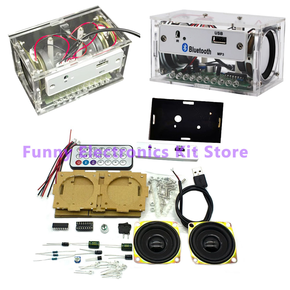 DIY White Stereo Bluetooth Spe - Diy Electronics Learning Kit ulasan dan harga