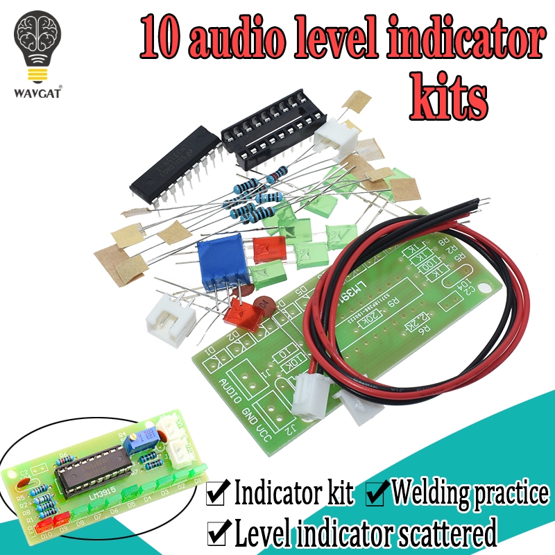 LM3915 DC 9V-12V 10 LED Sound  - Diy Audio Electronics Kit ulasan dan harga