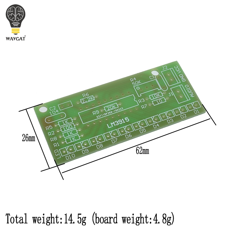 LM3915 DC 9V-12V 10 LED Sound  - Diy Audio Electronics Kit ulasan dan harga